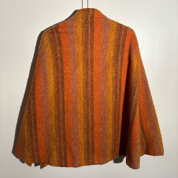 Vintage Skyespun Skye Wool Mill Portree Warm Toned Cape - Picture 4 of 6